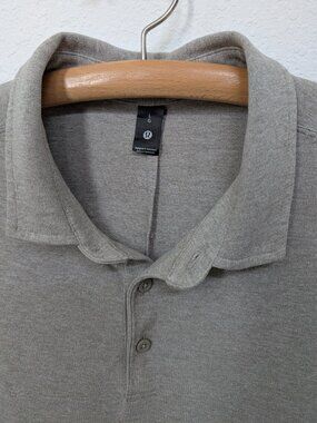 Lululemon Men’s Evolution Short Sleeve Polo Heathered Gray L